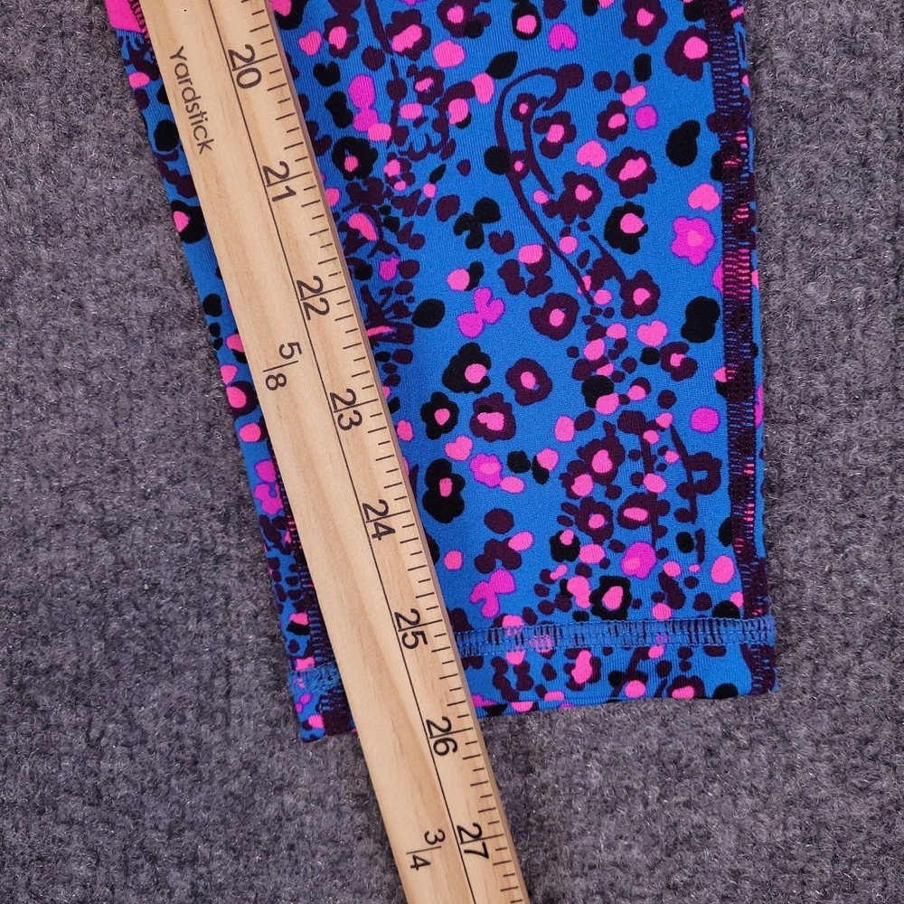 Lilly Pulitzer Luxletic Cropped Leggings Women M Purple Floral Athletic Gym Yoga - Picture 11 of 13